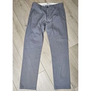 Faherty Mens Chino Pants Organic Cotton Blend Size 33 Gray Stretch